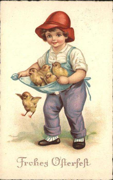 Ostern Easter Paques Kind Küken