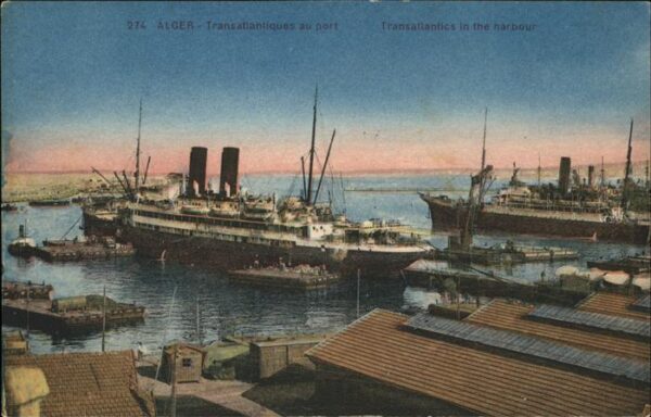 Dampfer Oceanliner Alger Hafen