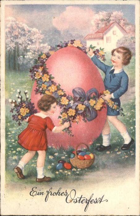 Ostern Easter Paques Kinder Ostereier Blumen