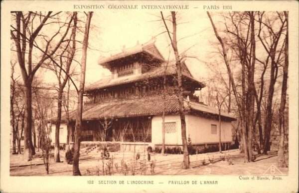 Exposition Coloniale Internationale Pari Section de l'Indochine Pavillon de l'An