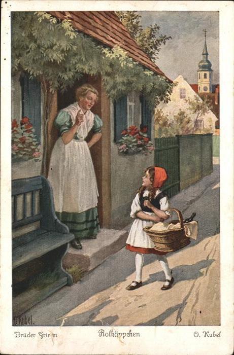 Maerchen Sagen Rotkäppchen Künstlerkarte Nr. 3730 O. K