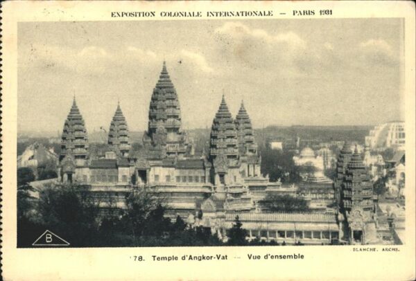 Exposition Coloniale Paris 1931 Temple d_Angkor-Vat Vue d'ensemble