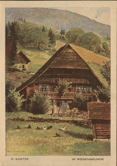 Goetze P. Schwarzwaldhaus im Wiesengrunde