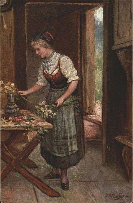 Kuenstlerkarte J. A. Heyermans Nr. 3072 Trachten