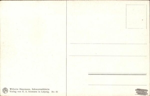 Hasemann W. Nr. 61 Schwarzwälderin Tracht – Bild 2