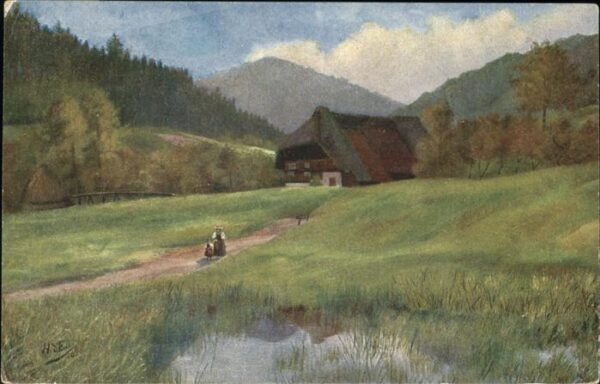 Kuenstlerkarte H. d_Eu de Perthes Schwarzwaldhaus