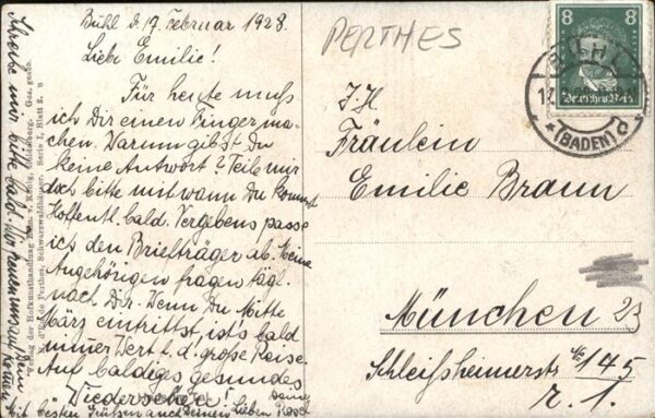 Kuenstlerkarte H. d_Eu de Perthes Schwarzwaldhaus – Bild 2