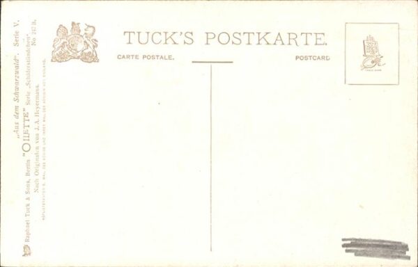 Verlag Tucks Oilette Nr. 247 B Trachten Schwarzwald Spinnrad  J. – Bild 2