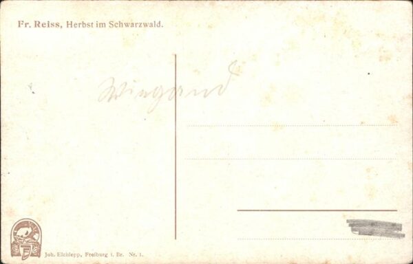 Reiss Fritz Nr. 1 Herbst im Schwarzwald Wassermühle – Bild 2
