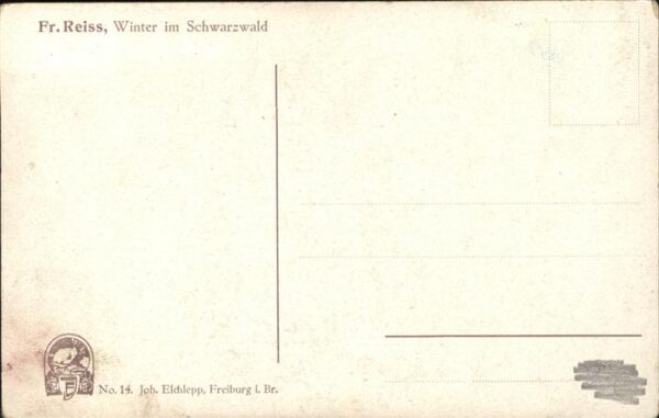 Reiss Fritz Nr. 14 Winter im Schwarzwald Elchlepp-V – Bild 2