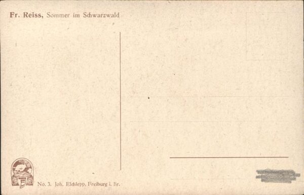Reiss Fritz Nr. 3 Sommer im Schwarzwald Elchlepp-Ve – Bild 2