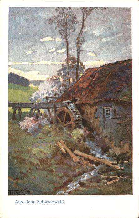 Reiss Fritz Nr. 3657 Schwarzwald Wassermühle