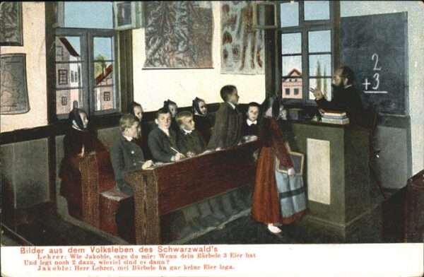 Schule School Ecole Escuela Scuola-- Schwarzwald Schüler Schultafel Lehrer