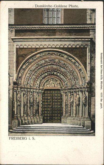 Goldfensterkarte Nr. 4076 Freiberg in Sachsen Domkirche-Gold
