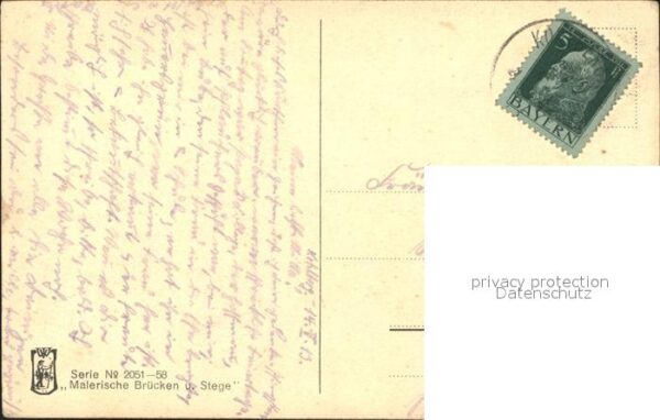 Kuenstlerkarte Serie Nr. 2051-58 Malerische Brücken St – Bild 2
