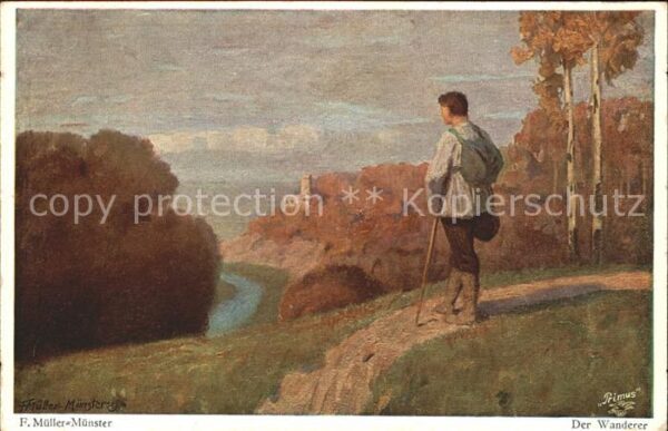 Verlag Primus Nr. 5006 F. Müller-Münster Der Wanderer
