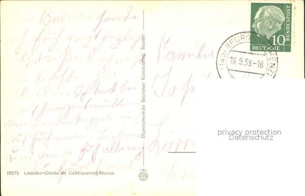 Religion Lourdes-Grotte Liebfrauental/Beuron – Bild 2