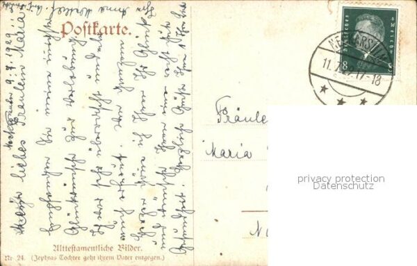 Kuenstlerkarte Alttestamentliche Bilder Jephthas Tocht – Bild 2