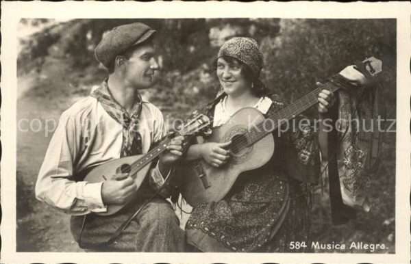 Gitarre Mandoline Musik Paar