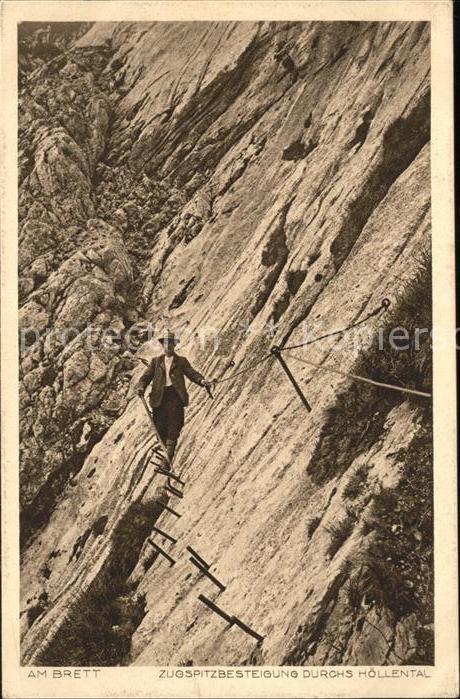 Bergsteigen Klettern Am Brett Zugspitze Höllental
