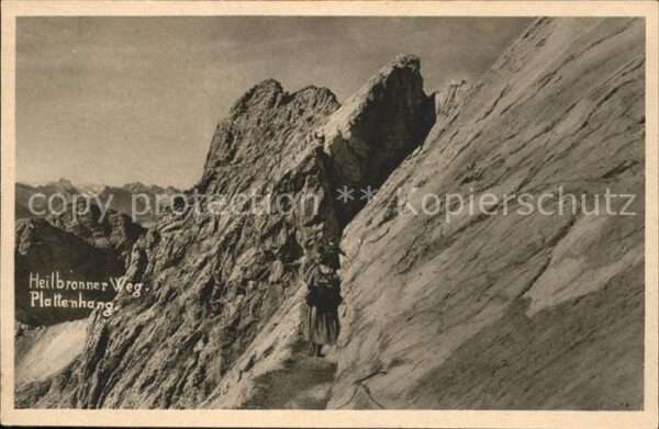 Bergsteigen Klettern Heilbronner Weg Plattenhang