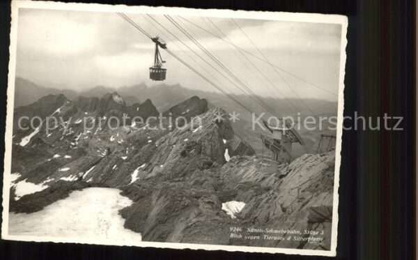 Seilbahn Säntis Tierwies Silberplatte