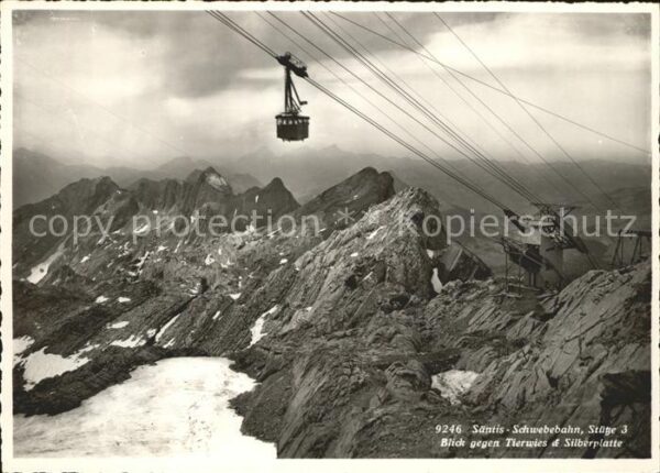 Seilbahn Säntis Tierwies Silberplatte