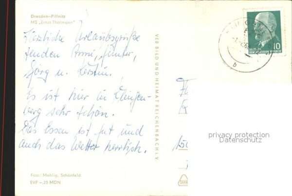 Schiffe Ships Navires MS Ernst Thälmann Dresden-Pillnitz – Bild 2