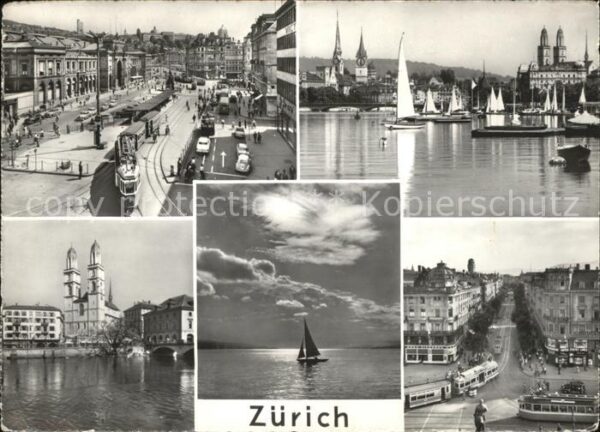 Strassenbahn Segelboote Zürich