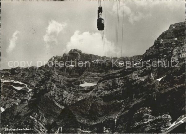 Foto Gaberell J. Nr. 34650 Seilbahn Säntis