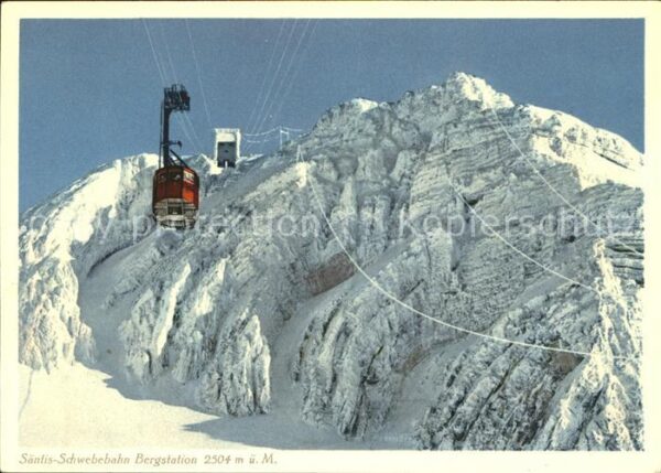 Foto Gross Hans Nr. 27576 Seilbahn Säntis Bergstation