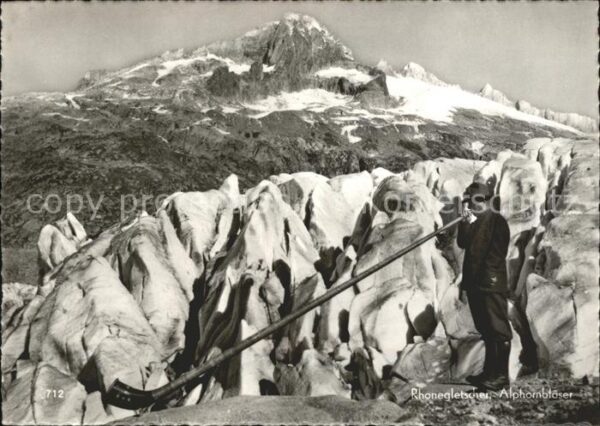 Alphorn Rhonegletscher Alphornbläser