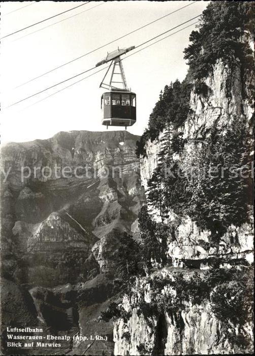 Foto Gross Hans Nr. 28046 Seilbahn Wasserauen-Ebenalp Marwi
