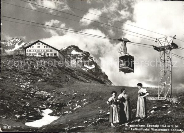 Foto Gross Hans Nr. 28143 Seilbahn Wasserauen-Ebenalp Bergg