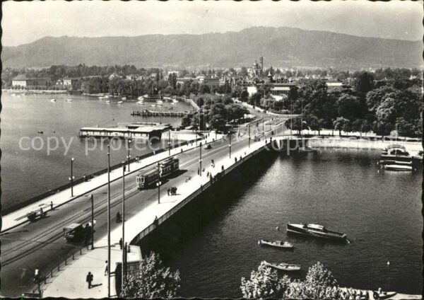 Strassenbahn Zürich Quaibrücke Bürkliplatz
