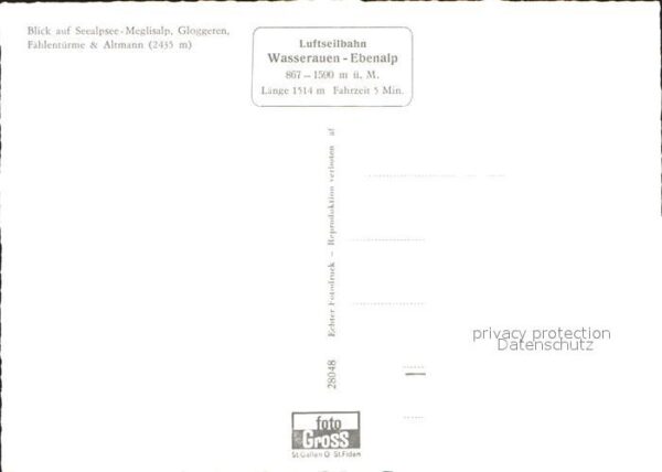 Seilbahn Wasserauen-Ebenalp Fählentürme – Bild 2