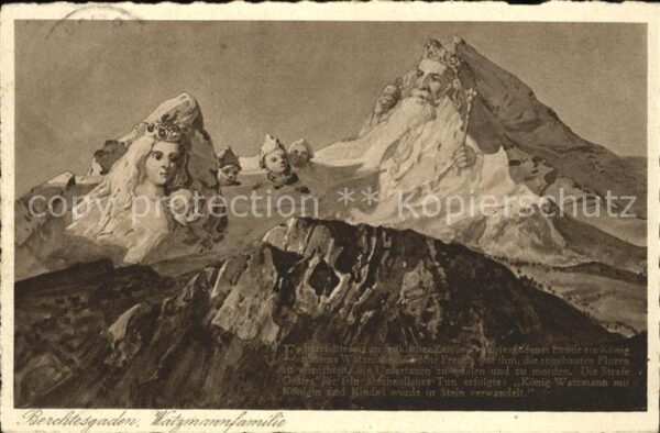Berggesichter Watzmannfamilie Berchtesgaden Sage