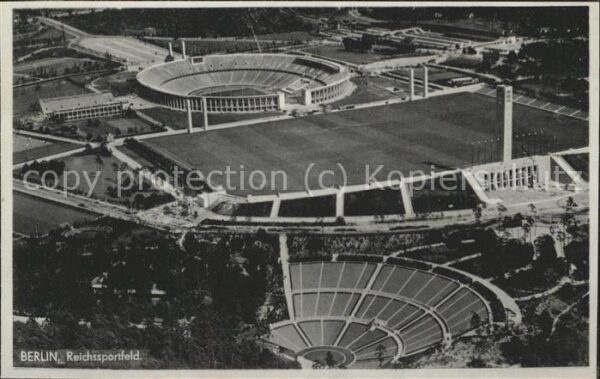 Stadion Berlin Reichssportfeld Fliegeraufnahme