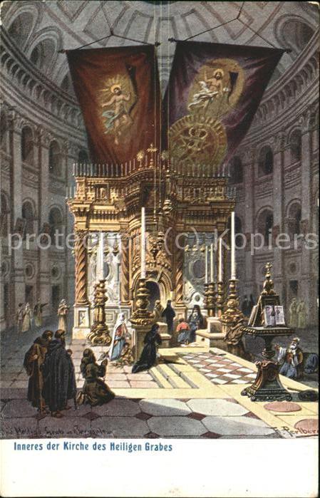 Jerusalem Yerushalayim Inneres der Kirche des Heiligen Grabes