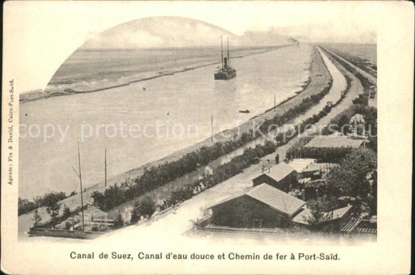 Port Said Canal de Suez Chemin de fer