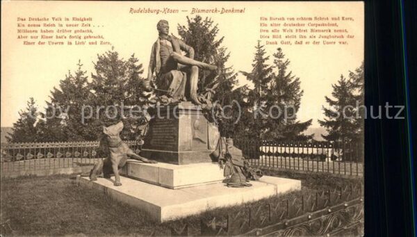 Bismarck Denkmal Rudelsburg-Kösen Gedicht