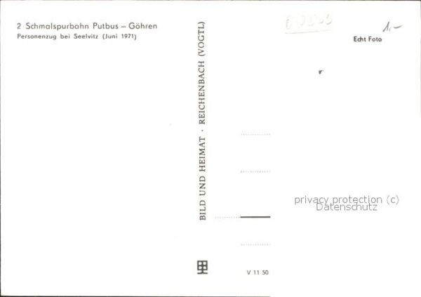 Eisenbahn Schmalspurbahn Putbus-Göhren Seelvitz – Bild 2