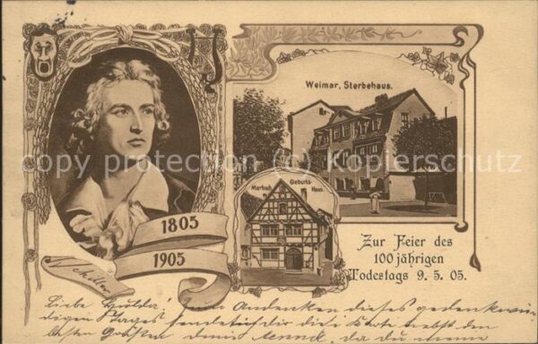 Schiller Friedrich Marbach Geburtshaus Weimar Sterbehaus