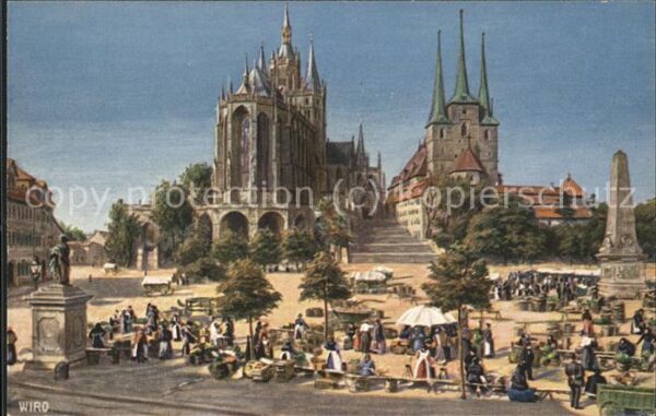 Verlag WIRO Wiedemann Nr. 2352 Erfurt Dom Severi-Kirche