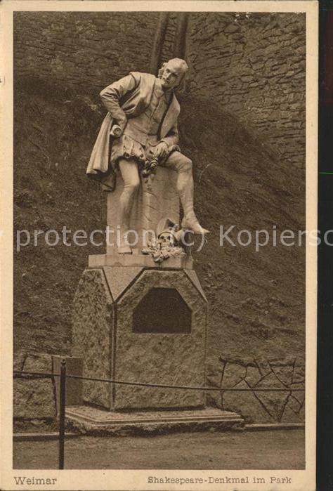 Shakespeare William Denkmal Weimar Park