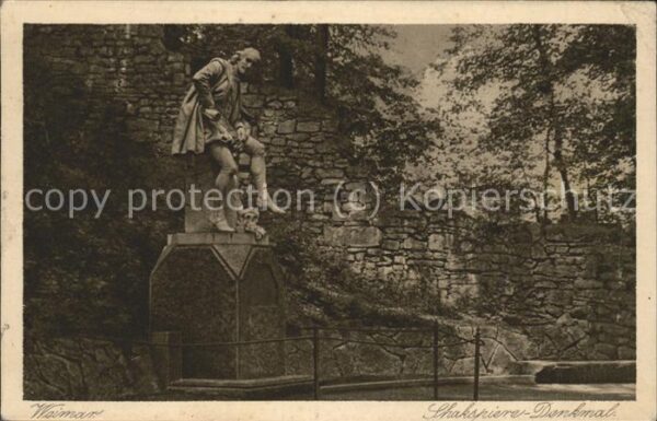 Shakespeare William Denkmal Weimar