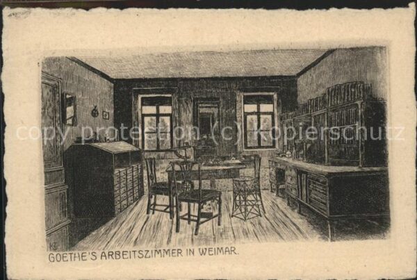 Goethe Johann Wolfgang von Arbeitszimmer Weimar