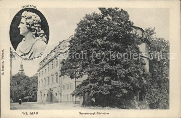 Goethe Johann Wolfgang von Alexander Trippel Weimar Bibliothek