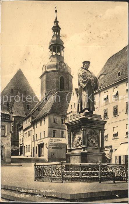 Luther Martin Denkmal Markt Eisleben-Lutherstadt