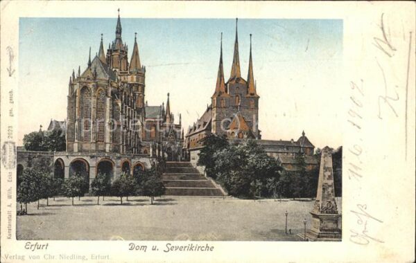 Erfurt Dom Severikirche Goldfensterkarte-Nr. 2